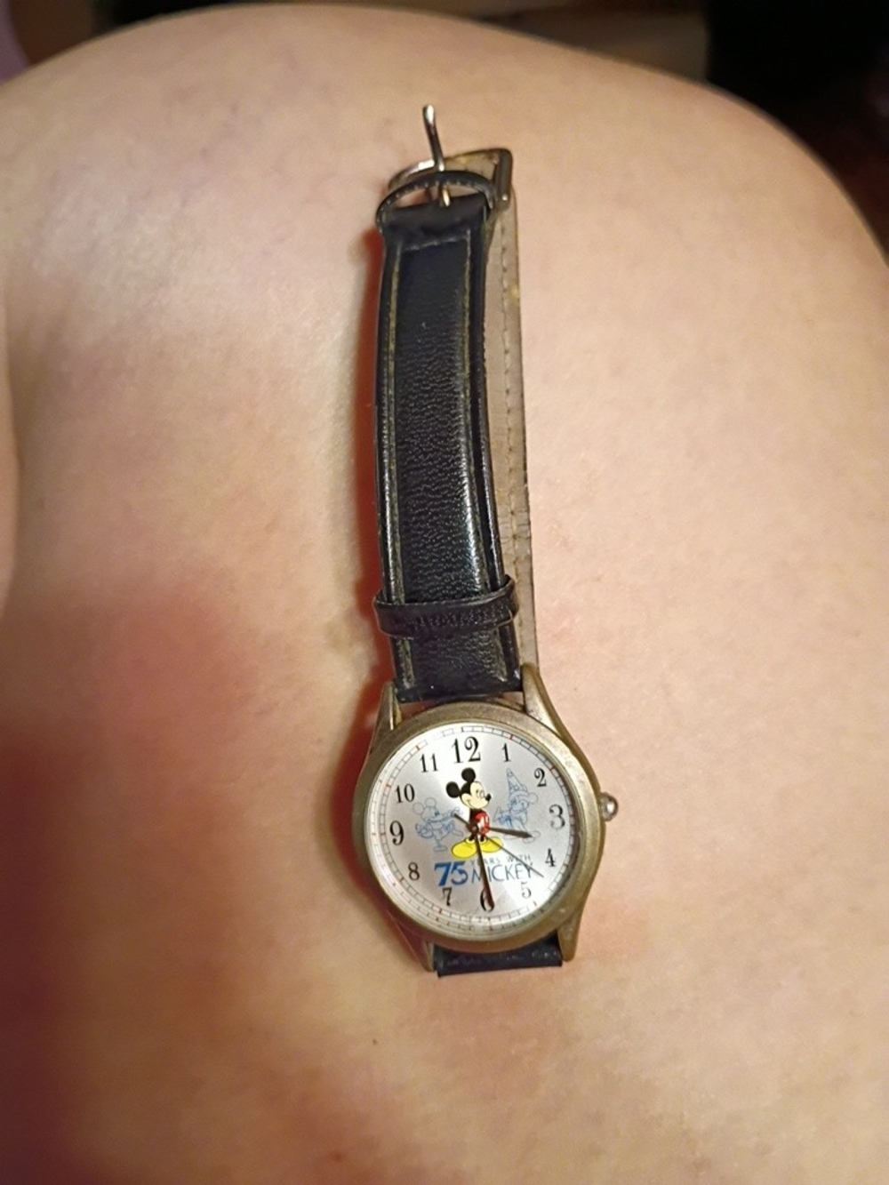 Disney Mickey Mouse Anniversary Watch with Black Strap